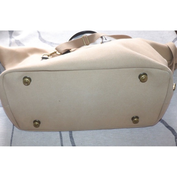 Tommy Bahama Paradise Island Hopper Weekender Duffel Bag Canvas Leather - Picture 3 of 6